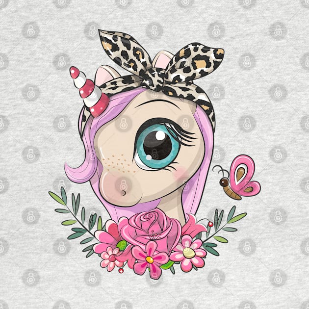 Cute girl unicorn. Very beautiful design for kids. by Reginast777